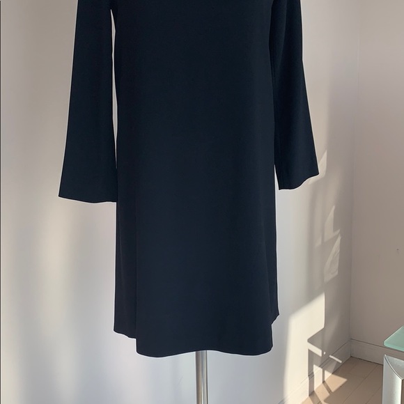 TARA JORMON Black Dress with Silk Insert Sz FR 38 - Picture 4 of 11